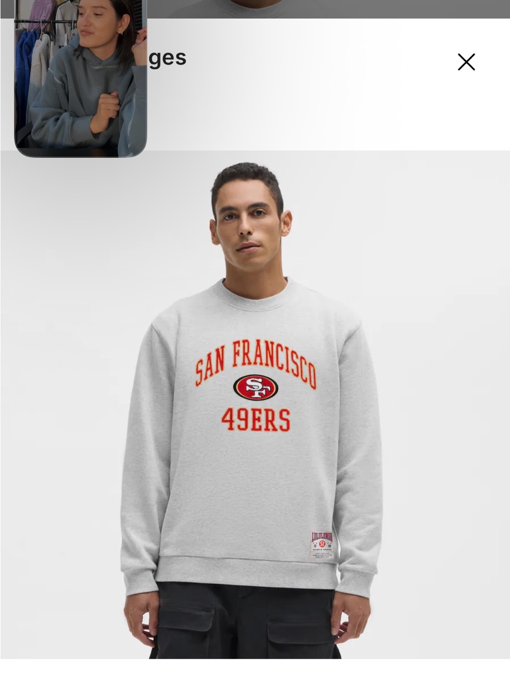 Lululemon x NFL San Francisco 49ers Steady State Crew Sweatshirt NWT